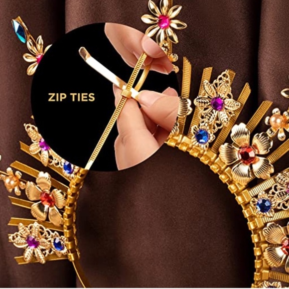 Crown Headband Spiked Zip Tie Halo Crown Sunburst Goddess He main image 6